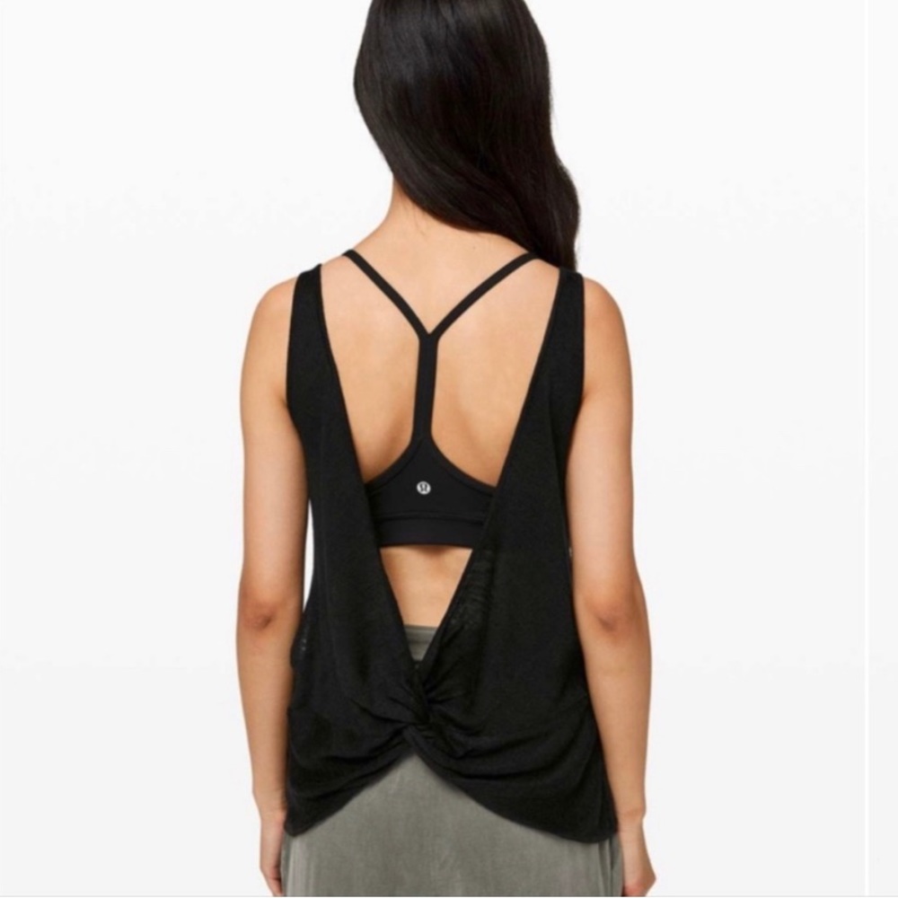 Lululemon black mix and mingle tank
